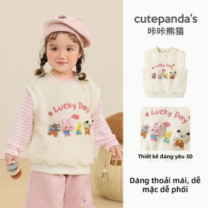 CUTEPANDAS | Áo Gile Bé Trai Hình Thú Mùa Thu