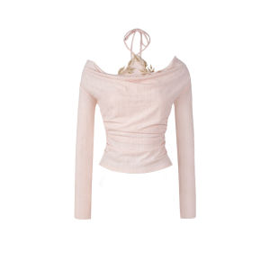 Slip-Shoulder Sweater Dress Slimming