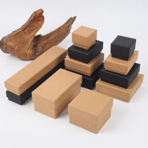 Kraft Box Gift Box Rectangular Custom Packaging Box Gift Box Small Size Mini and Simple Necklace Jewelry Box
