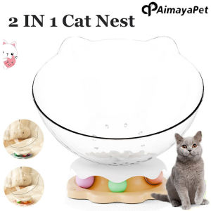 AIMAYAPET Space Cabin Cat Nests Transparent Acrylic Cat Nests Cat Spindles Relieve Boredom Self Hi Cat Toys