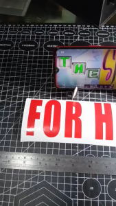 FOR HIRE. Vehicle vinyl sticker decals cut-out.
