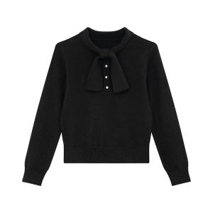 XXNING | Áo Sweater Knit Mềm Gọn Gàng Cổ Pháp
