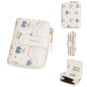 Baellerry | Baellerry Womens Cute Printed Short Wallet Buckle Zipper Multiple Card Holder Coin Purse