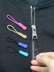Zipper Slider Accessories Removable Zipper Buckle Clothes and Bags Zipper Accessories Non Slip Small Pendant Tail Rope Zipper Rope