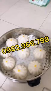 Nồi hấp gà bánh bao xôi chạy điện 3 tầng 47cm