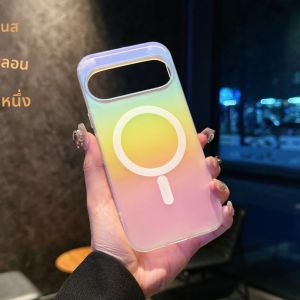 อะคริลิคใสรูปแบบสีสันสดใส Frosted เคสโทรศัพท์ Magsafe สําหรับ Google Pixel 9 10 Pro XL ไร้สายชาร์จกันกระแทก