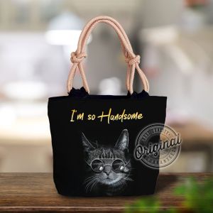 Terbaru Totebag tali sumbu printing wanita korea motif kucing resleting