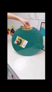✅100% Original AMZ Plastic Cutting Board Non-Slip Round HDPE Chopping Board for Meat Vegetable Easy Grip Handle