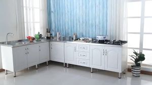 WARM HOMEตู้กับข้าว ตู้วางเตาแก้ส เคาน์เตอร์ครัว ตู้วางเตาแก๊ส ตู้อ่างล้างจาน ชุดครัว สำเร็จ ตู้ ครัว กัน น้ำ ตู้เก็บของสแตนเลส  kitchen cabinet เคาเตอร์ครัว ตู้ซิ้งล้างจาน /ชุดครัว ล้างจาน/ โต๊ะวางเตาแก๊ส