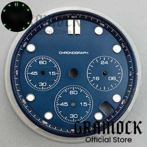 GRAMOCK 31mm Watch Modified Accessories VK63 Quartz Watch Dial 4 Hours Date Window Luminous For VK63 VK64 Chronograph Movement