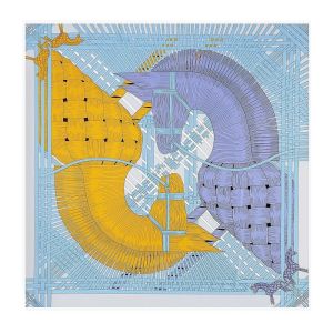 Cross-Border Hot 130*130 Large Kerchief Fashion New Arrival Silk Scarf Line Horse Head Sunscreen Multifunctional Shawl Scarf