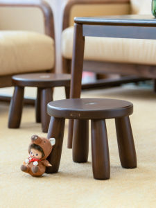 เก้าอี้รีดรองเท้าไม้ขนาดเล็ก เก้าอี้ทรงกลม เก้าอี้ทรงเหลี่ยม เก้าอี้พักหลังคาบ้าน ไม้แท้ ไม่ต้องประกอบ ดีไซน์ร่วมสมัย