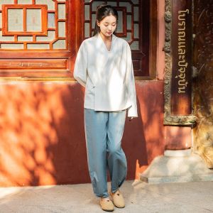 ชุดโยคะผ้าฝ้ายแท้สองชั้น KSUA ฤดูใบไม้ร่วง 2023 กางเกงขายาวแขนยาวสำหรับผู้หญิง ชุดโยคะสำหรับฤดูใบไม้ร่วงและฤดูหนาว