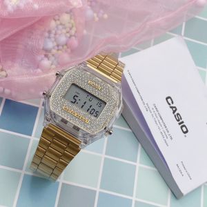 Watch House นาฬิกาข้อมือ ระบบดิจิตอล หนเาปัดล้อมเพชร ราคาถูก สำหรับการเทียนเดิน