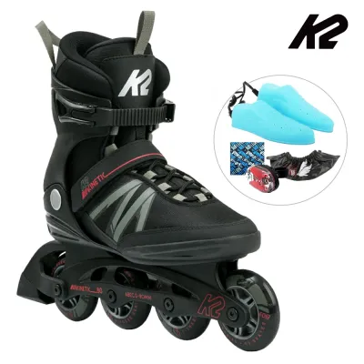 Giày trượt patin người lớn K2 Kinetic 80 M màu Kaki máy sấy kháng khuẩn bọc bánh xe