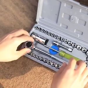 AIWA Combination Socket Wrench Set (40pcs) Spanner Auto Repair Hand Tool Screwdriver with Box / Set Lengkap Spanar