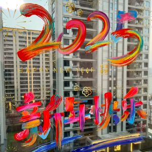 New Year Rainbow Static Glass Sticker Snake Year Window Flower Decoration PVC Material Festive Celebration Adhesive Paper