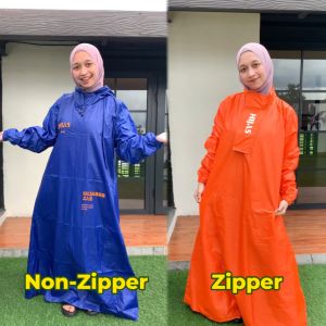 [Zipper] Jas Hujan Gamis Wanita Muslimah Hijab Rok Hijas SYARI