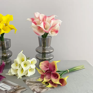 ส่งจากไทย ดอกไม้ปลอม ช่อดอกคาร่าลิลลี่ 8ดอก/ช่อ สูง 35ซม.