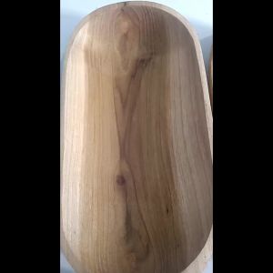 PROMO BISA BAYAR DITEMPAT - COD Piring Sushi Oval 8x16cm Kayu Jati Estetik Premium Termurah