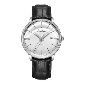 Men Trendy Ultra Thin Automatic Mechanical Watch Luminous Calendar Stainless Steel Strap 3atm Water Resistance 42mm Large Dial