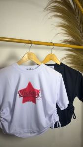 kaos wanita crop tali gambar VICTORY gratis ongkir bisa bayar ditempat baju perempuan terbaru fit to L all size
