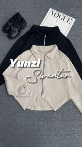 Yunzi Sweater Crop Wanita Terbaru Korean Style