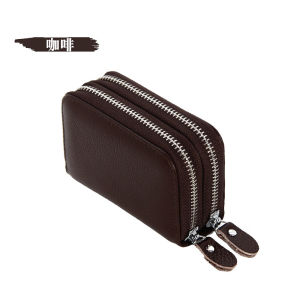 Royal Bagger Short Wallet Purse For Women Genuine Cow Leather Rfid Zipper Card Holders Coin Pouch Pocket Wallets Small