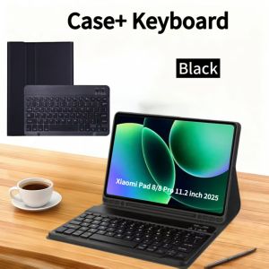 Case for Xiaomi Pad 8 11.2 inch Bluetooth Keyboard Case for Xiaomi Pad 8 Pro 11.2 inch Wireless Bluetooth Removable Keyboard Ca