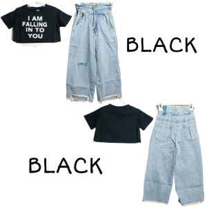 SETELAN ANAK PEREMPUAN REMAJA IMPORT KOREAN STYLE HIP HOP CASUAL TOP CROP JEANS RIPPED