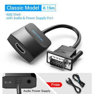 Vention | Vention VGA to HDMI Adapter 1080P VGA Male to HDMI Female Converter Cable With Audio USB Power for PS4/3 HDTV VGA HDMI Converter