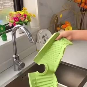 1pc Splash Guard Mat for Faucets Sink Drain Pad Quick Drying Kitchen and Bathroom Protector Easy to Clean and Durable Design