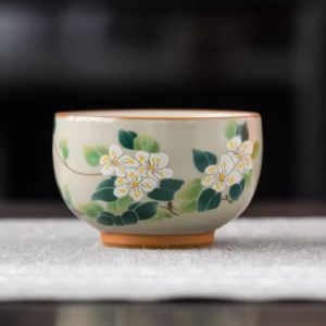 pdq | Bộ Ấm Chén Gốm Sứ Hoa Cẩm Tú Cầu Gồm Chén Chủ Và Chén Khách Chén Thưởng Trà Chén Uống Trà Kung Fu Gia Dụng Phong Cách Retro Sang Trọng Nhẹ Nhàng