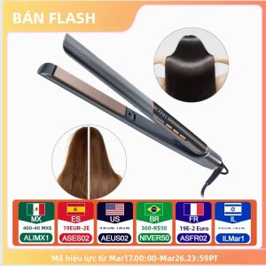 Máy Duỗi Tóc Ion Âm Màn Hình Kỹ Thuật Số LCD Dụng Cụ Tạo Kiểu Tóc Đa Năng Dùng Để Duỗi Và Uốn Tóc Bằng Gốm Tourmaline