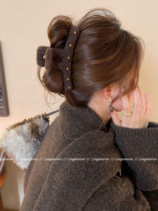 Large Size Plush Shark Clamp Womens Hair Accessories Autumn Winter Heart Shaped Fashionable Hair Grips Romantic European Style