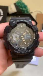 (Ready Stock) G Shock GA110 Men Sport Watch Dual Time Display Shockproof and Waterproof World Time LED Auto Light Sports Wrist Watches with 2 Year Warranty GA-110-1B