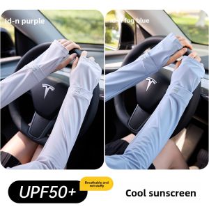miiow | Cat Woman Driving Sun Protection Ice Sleeve Womens Summer New Style Anti-Uv Cycling Running Arm Protector Ice Silk Cool Sensation Sleeve Cover