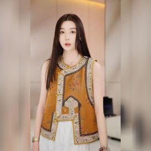 DANTING | Chinese Style Embroidered Gained Vest Women Spring Unique High-grade Appearance