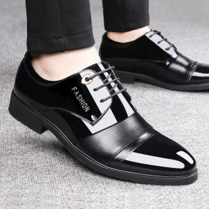 รองเท้าหนังผู้ชายหนังแท้ฤดูใบไม้ผลิระบายอากาศธุรกิจลำลองสไตล์เกาหลีเสริมความสูงด้านในชุดทางการสไตล์อังกฤษดูแพงรองเท้าแต่งงานหัวแหลม