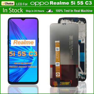 6.5" For OPPO Realme 5i 5S LCD RMX2030 LCD Display Touch Screen Digitizer Assembly For Realme C3 LCD Display Replaceable Parts