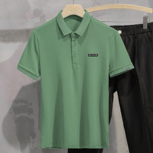 Fashionable Short Sleeve Polo Shirt for Men Summer Business Casual Style Turn-down Collar Half Sleeve T-shirt by SAUNDU