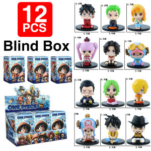 Bandai | Anime One Piece blind box Luffy Ace Solon Mei Sanji Action Model Pvc Desktop Statue Ornament Collection desktop Toys Gifts