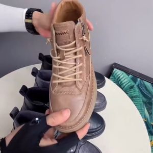 Sepatu Sneaker Import Boots Pria SENSE Model Terbaru - Hitam Trendy Tripel Jahitan Lentur Elastis