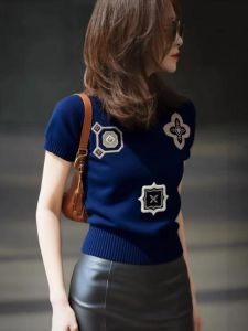 PEIXI | Chic Slimming Blue T-shirt