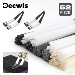 52PCS Plastic Welding Tool Set 2PCS Soldering Iron Tips & 50 Plastic Welding Rods Suitable For 6mm Diameter Plastic Welding Guns