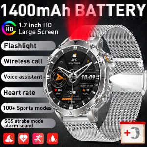 LIGE | Rugged T-Rex3 Pro Military Smart Watch AMOLED Flashlight Clock Men with 1400mAh Extra-Large Battery Sports Fitness Swim Watches