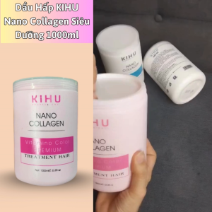 Kem Ủ Tóc Hấp Dầu KiHU Nano Collagen Siêu Dưỡng 1000ml Giúp Tóc Xuông Mượt Óng Ả Chính hãng.