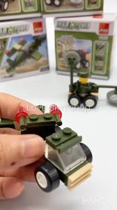 🚚ของเล่นตัวต่อขนาดเล็ก เลโก้ PEIZHI ตัวต่อรถขนาดเล็ก ตัวต่อรถ เครื่องบินกองกำลังพิเศษบล็อกตัวต่อเด็กผู้ชาย Age6 +🚚