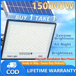 BUY 1 TAKE 1 Solar light outdoor waterproof 150000W Solar light indoor light solar Flood Light with panel