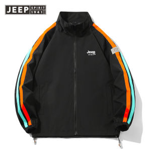 JEEP SPIRIT Áo Khoác Nhẹ Cho Nam Áo Khoác Có Khóa Kéo Màu Thường Ngày Cho Nam